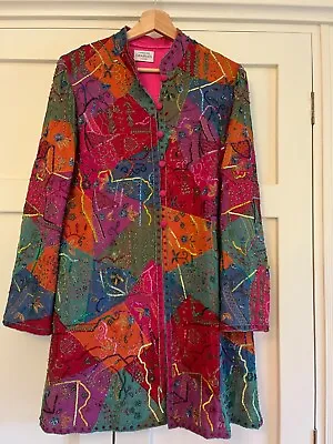 Elegant Caroline Charles Silk Lined Embroidered Bead Jacket Size 10 • £195