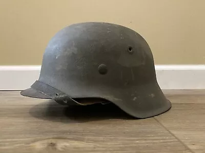 WWII WW2 German M42 M1942 Stahlhelm Helmet! Production Mark Present! • $255