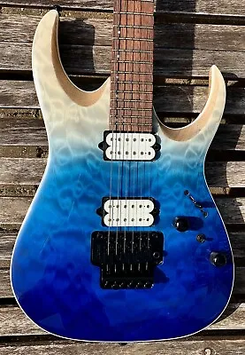 Ibanez RGA42HPTQM-BIG Blue Iceburg Gradiation Fade Quilt Top Guitar W/ Tremolo  • $999