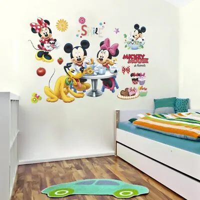 Mickey Minnie Mouse Wall Sticker For Kids Rooms 25*70cm Wall Stickers Decoration • $8.43