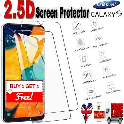 Screen Protector For Samsung Galaxy A20e A50 A40 A70 A10 A70s A12 Tempered Glass • £0.99