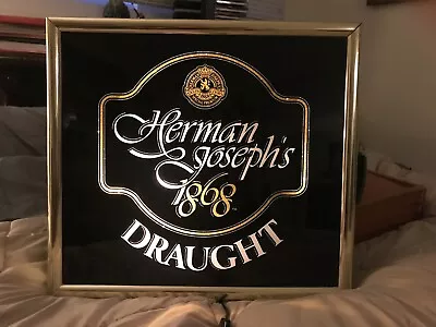 Vintage 1982 Herman Joseph's Beer Adolph Coors Lighted Bar Sign Light 19x17” • $25