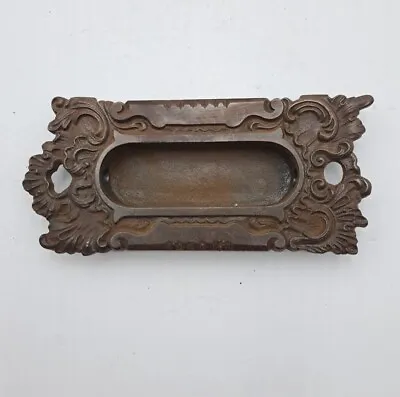 Antique Ornate Cast Iron Recessed Window Sash Lift Pull Hardware • $22