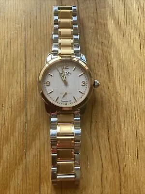 ROTARY Cambridge 38mm Men's Rose Gold Two Tone Bracelet Wristwatch GB02701/01 • £15