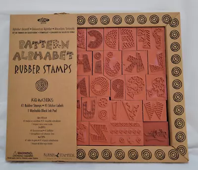 Vintage 2001 ABC Zone Rubber Stampede PATTERN ALPHABET RUBBER STAMPS Kit • $16.19