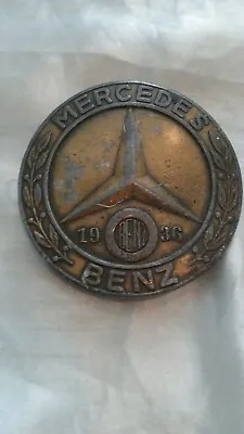 VINTAGE 1970s MERCEDES BENZ 1936 BELT BUCKLE BRASS • $99.99