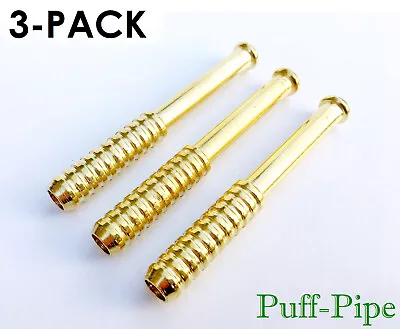 Solid Real Brass One Hitter Bats Pipe 3  Metal Smoking Pipes For Wood 4  Dugout • $19.99