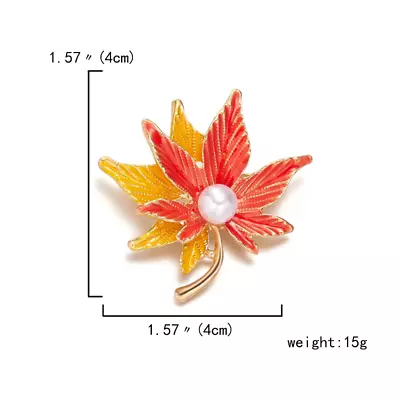 Vintage Plant Brooches For Women Elegant Flower Enamel Pin Pearl Jewelry Gift • $6.29