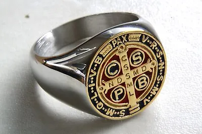 Benedikt Cross St Benedict Medal Vatican Seal Ring /409 • $48.48