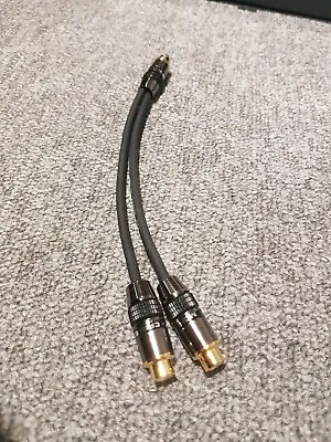 Van Damme 15cm RCA PHONO Y SPLITTER CABLE ADAPTER 1 Male To 2 X Female  • £10.95