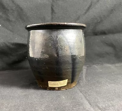 Tyrone PA Small 4” Redware Stoneware Mini Crock Butter? Antique Primitive Read • $128