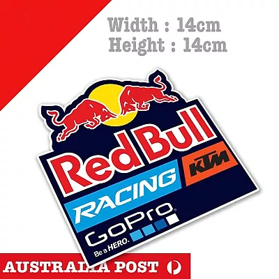 Red Bull KTM Racing Team X 2 Fridge Bar  GoPro Be A HERO  Racing Sticker • $12