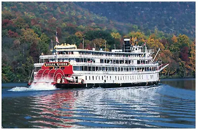 Delta Queen Paddlewheel Steamboatin' Society 1993 Color Postcard Ad  6 X9.5  • $21.99