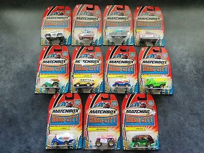 Lot/11 NEW Matchbox Hero City Collection Ultra Heroes 2003 NIP Bus Police Truck • $27.99