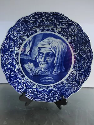 DELFT Boch Freres La Louviere Belgium Blue Serving Platter. Wall Décor 15  Woman • $30