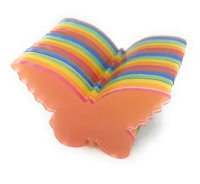 £4.99 • Buy 6 X BUTTERFLY COASTERS .  SUMMER 6  12.25 X 8CMS. COLOURFUL, PARTY, BBQ