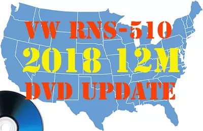 VW RNS-510 V12M North America Region Navigation Map DVD Update 2018 V.8534 US • $27.95