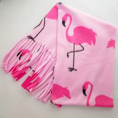 £9.99 • Buy Flamingo Bright Pink Ladies Kids Warm Winter Fleece Scarf Shawl