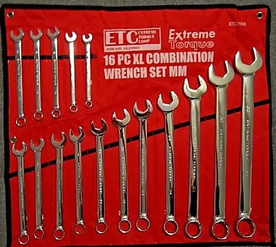 Extra Long Metric Combination Wrench Set 10 - 32mm XL Extreme Torque ETC Spanner • $99.95