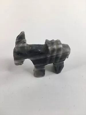 Vintage Small 2  Donkey Mule Statue Figurine Onyx Natural Carved • $5