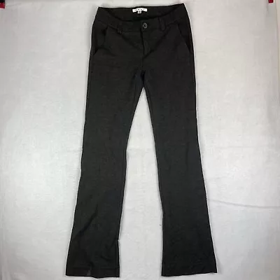 Cabi Women's Size 4 Ponte Knit Dress Pants Dark Gray Flare Hem Stretch • $5