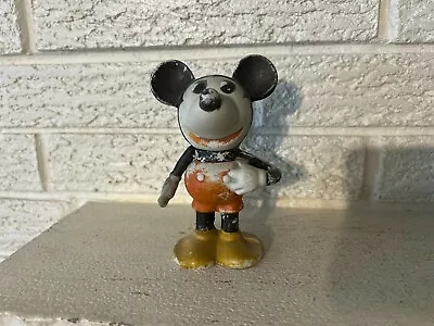 1930s Mickey Mouse - Bisque Toothbrush Holder W Jointed Arm - Walt Disney • $99.95
