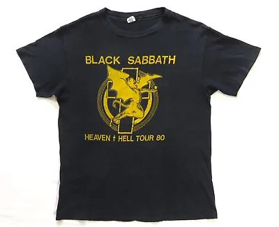 Black Sabbath Vintage T Shirt 1980 Heaven And Hell Concert Tour Ronnie James Dio • $1000