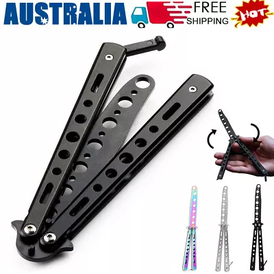 Butterfly Knife Trainer Balisong Training Safety Practice Combo Folding Knife AU • $9.14