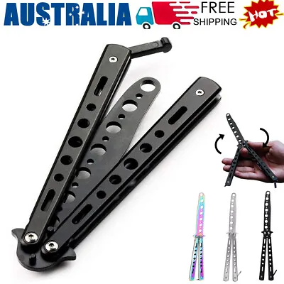 Butterfly Knife Trainer Balisong Training SaftyPractice Combo Folding Knife • $7.95