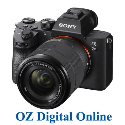 $2659 • Buy NEW Sony A7 III 28-70mm Kit Mirrorless 24MP 4K Full HD Digital Camera 1Yr Au Wty