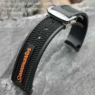 18mm 19mm 20mm 21mm Rubber Watch Band Strap For Omega Speedmaster MoonSwatch • $33.50