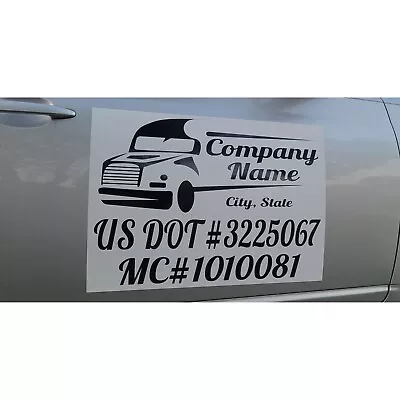 2 Custom US DOT Magnets  US Dot Magnets Truck Door Lettering  Custom Magnets • $100