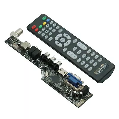 V29 Universal LCD Controller Board TV Motherboard Support 7-55 Inch LVDS Screen • $10.88