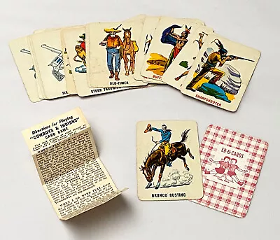 Vintage 'Cowboys And Indians' Card Game 1950? Good Condition. • £12