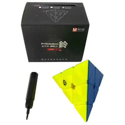 $11.37 • Buy QiYi X-Man Bell V2 M Magnetic Stickerless Pyraminx Speed Cube Twisty Puzzle Toy