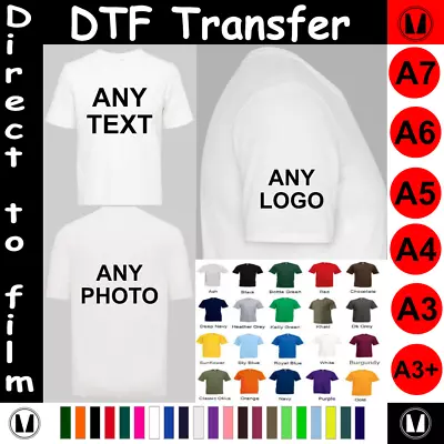 DTF Transfers Printing Your Own Personalised T-shirt Unisex Kids Adults • £11.45