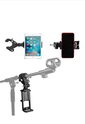 Adjustable Music Microphone Stand Mount Holder For Tablet PC Ipad Mobile Phones • £9.99