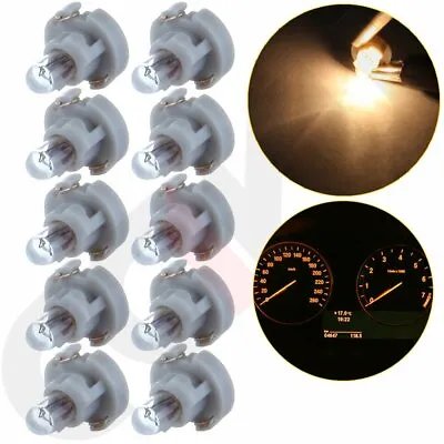 10Pcs Warm White T3 Neo Wedge Dash A/C Climate Heater Control Light Switch Bulbs • $8.45