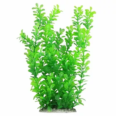 $5.99 • Buy Aquarium Decor Fish Tank Decoration Ornament Plastic Plant Green 10-inch Tall