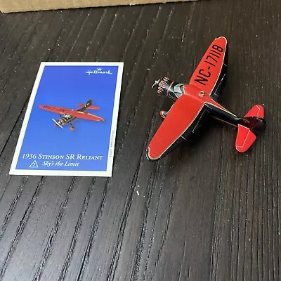 $9.90 • Buy Hallmark 1936 STINSON SR RELIANT Keepsake Ornament 2003 Sky's The Limit