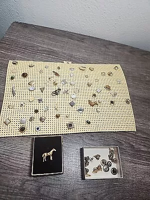 Vintage  Estate Tie Tack Jewelry Lot 61 Extra Backs • $49.99