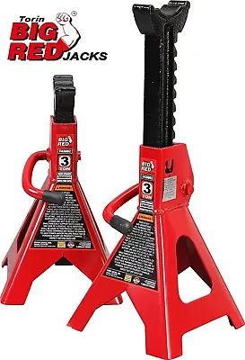 BIG RED 3 Ton (6000 Lb) Capacity T43202 Torin Steel Jack Stands Red • $32.99