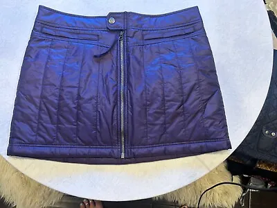 Athleta Purple Snow Stomper Toasty Buns Quilted Ski Skirt Size 14 New No Tag • $35.99