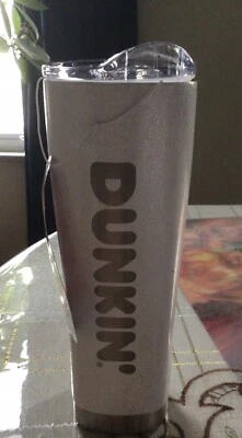 $24.99 • Buy Dunkin Donuts 20 Oz Coffee Mug  Insulated Travel Tumbler W/straw 2022 New WHITE