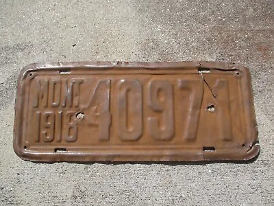 Montana 1918 License Plate  # 40971 • $45