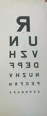 Vintage Eye Test Chart 61cm X 25cm • $37.34