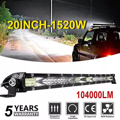 $26.03 • Buy 20 Inch 1200W Led Light Bar Dual Row Spot Flood Combo Work UTE Truck SUV ATV AU
