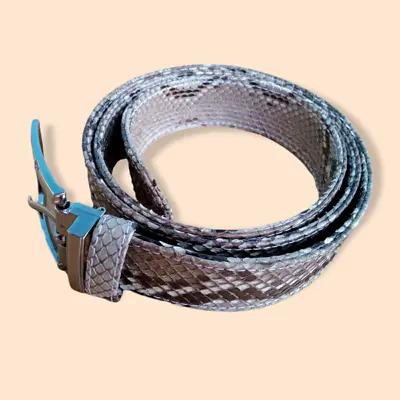Men's Genuine Python Snake Skin Exotic Belt Natural • $45