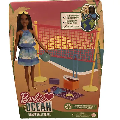 Barbie Beach Volleyball Toy Play Set Eco-Friendly Packaging Mattel Mini Pieces • $12.25