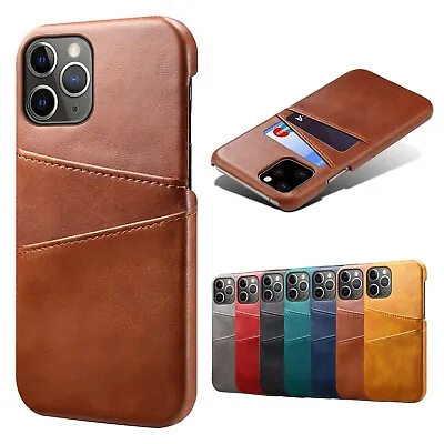 $14.10 • Buy Back Card Holder Leather Wallet Case Cover For IPhone 13 11 12 Pro Max XS XR 876